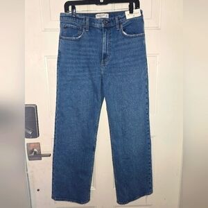 Abercrombie & Fitch Women's 90s Relaxed Jeans 30 S Wide Leg High Waist
